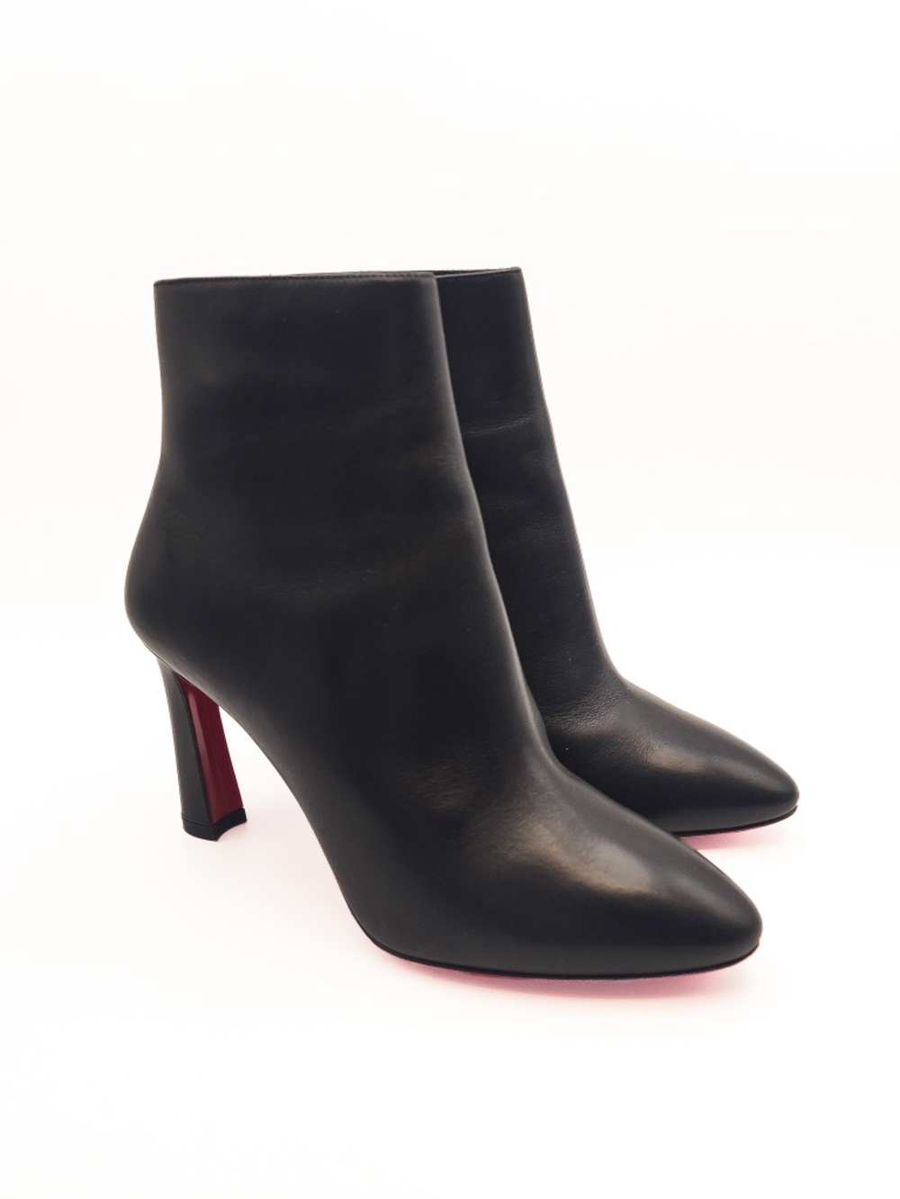 Christian Louboutin Eleonor Leather Zip Heeled Ankle BootsEU 37